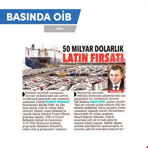 OTOMOTİ İHRACATINDA 50 MİLYAR DOLARLIK LATİN FIRSATI